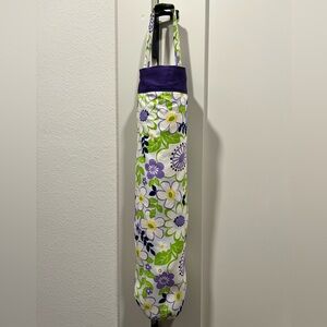 Handmade Floral Print Cotton Bag Holder with Purple Trim. Made By My Momma!🥰 Joy